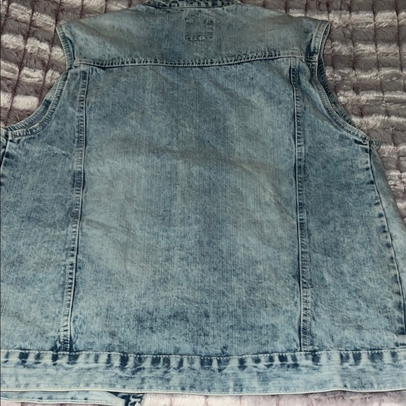 South Pole Blue‎ Denim Vest Classic Distressed - Picture 14 of 16
